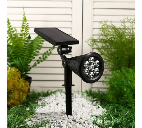 Грунтовый светодиодный светильник Сималенд на солнечной батарее 5 Вт 7 LED IP65 Т/БЕЛЫЙ 7135952