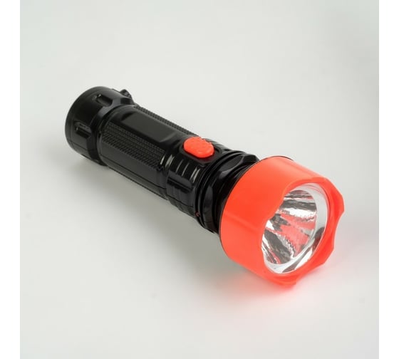 Аккумуляторный фонарь СИМАЛЕНД "Максимум", 1 LED, 16.5x5.7x5.7 см, от сети 220 Вт, красно-черный 1134489