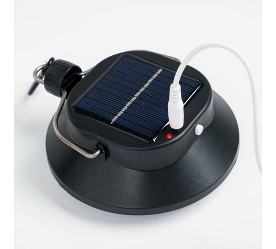 Аккумуляторный фонарь СИМАЛЕНД солнечная батарея, 12x13.5 см, от USB, чёрный 1367637