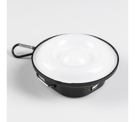 Аккумуляторный фонарь СИМАЛЕНД солнечная батарея, 12x13.5 см, от USB, чёрный 1367637