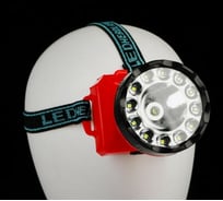 Налобный фонарь СИМАЛЕНД 3 Вт, 1+12 led, 3 АА, 2 режима, 7.2x9х8 см 5205107