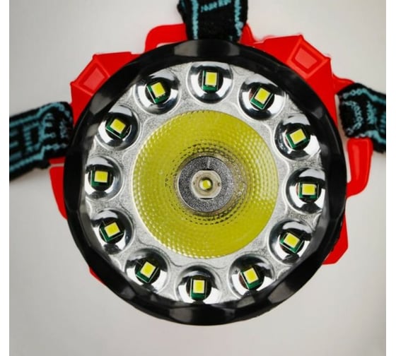Налобный фонарь СИМАЛЕНД 3 Вт, 1+12 led, 3 АА, 2 режима, 7.2x9х8 см 5205107