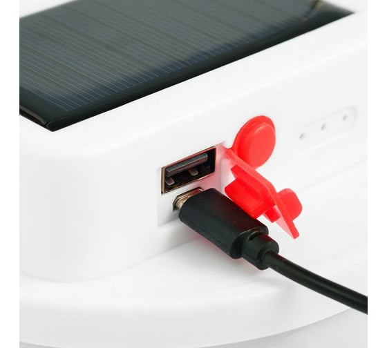 Кемпинговый аккумуляторный фонарь СИМАЛЕНД 12x12 см, солнечная батарея, от USB 5926385