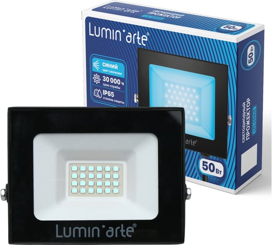 Светодиодный прожектор LUMIN'ARTE 30Вт синий цвет свечения IP65 LFL-30W/B