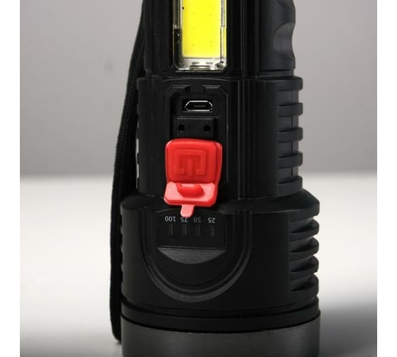 Аккумуляторный ручной фонарь СИМАЛЕНД 1.5 и 3 Вт, 1200 мАч, USB, COB, 4 режима 6117055