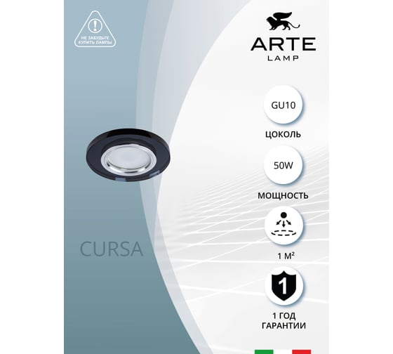 Потолочный светильник ARTE LAMP A2166PL-1BK