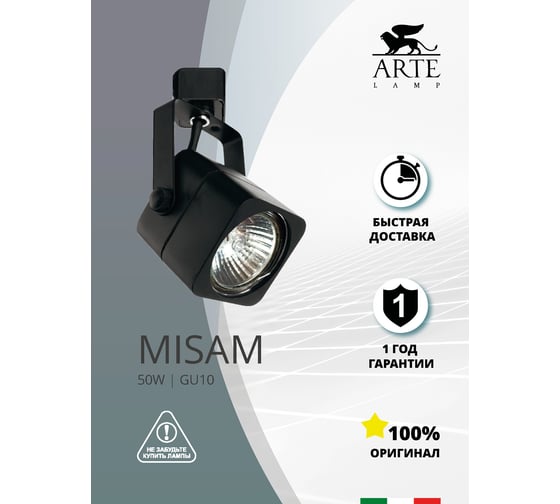 Потолочный светильник ARTE LAMP A1315PL-1BK