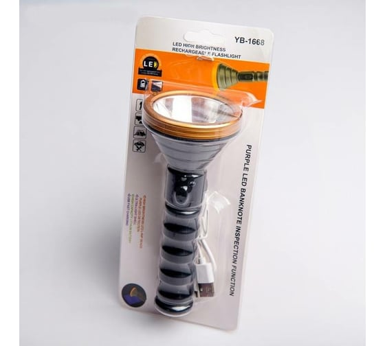 Аккумуляторный ручной фонарь СИМАЛЕНД 1 LED, 5 Вт, 140 лм, 18x7.5 см, от USB 4486386