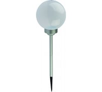 Садовый светильник ЭРА ERASF22-20 Шар белый, на солнечной батарее, 15 см, Б0053374