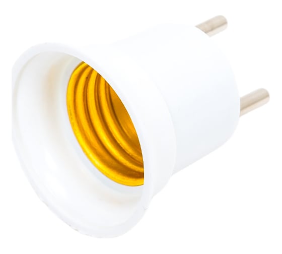 Переходник вилка-Е27 TDM ELECTRIC карболитовый, белый SQ0335-1009