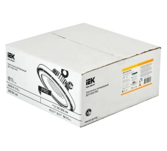 Светильник ДСП IEK PRO 3020 200Вт 90гр 5000К IP65 PR-DSP0-3020-200-090-K23