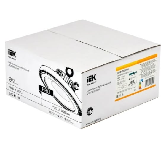Светильник ДСП IEK PRO 3020 100Вт 90гр 5000К IP65 PR-DSP0-3020-100-090-K23