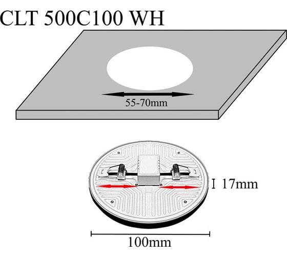 Встраиваемый светильник Crystal lux CLT 500C100 WH 3000K