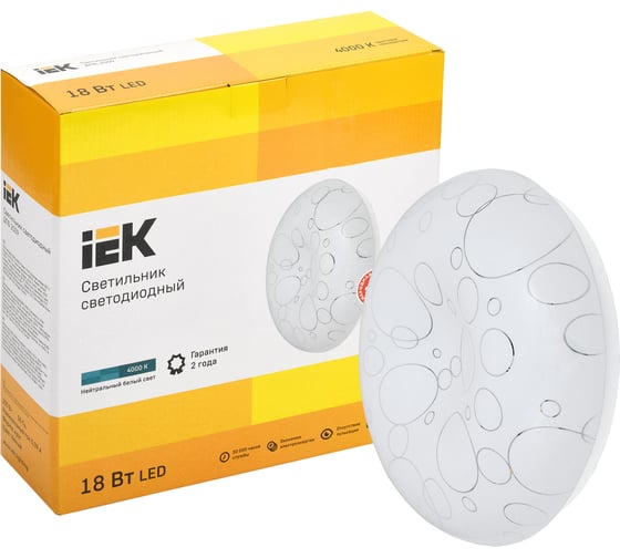 Светильник LED IEK ДПБ 2009 18Вт, IP20, 4000К, круг, белый LDPB0-2009-18-4000-K01
