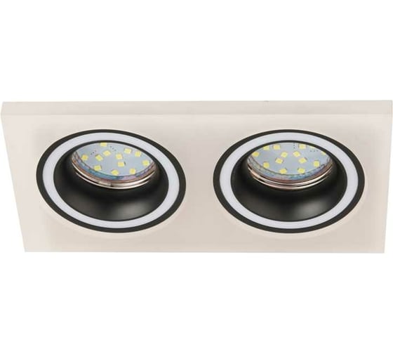 Встраиваемый декоративный светильник ЭРА DK92 WH/BK MR16/GU5.3 белый/черный Б0054363