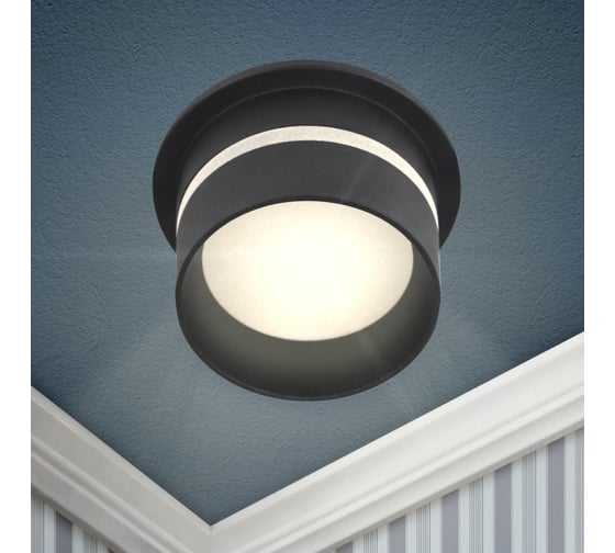 Встраиваемый декоративный светильник ЭРА DK93 BK MR16/GU5.3 черный Б0054365