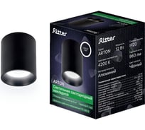 Накладной светильник Ritter Arton цилиндр, 80x100, 12Вт, 960Лм, 4200К, алюминий, черный 59979 1