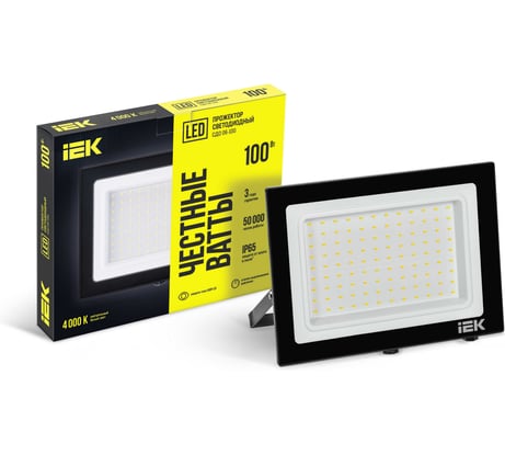 Прожектор IEK LED СДО 06-100 IP65 4000К черный LPDO601-100-40-K02