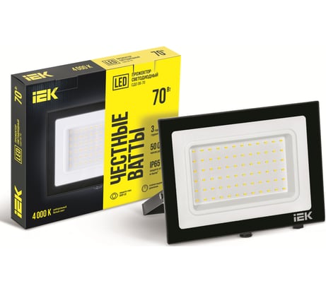 Прожектор IEK LED СДО 06-70 IP65 4000К черный LPDO601-070-40-K02
