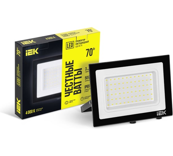 Прожектор IEK LED СДО 06-70 IP65 4000К черный LPDO601-070-40-K02