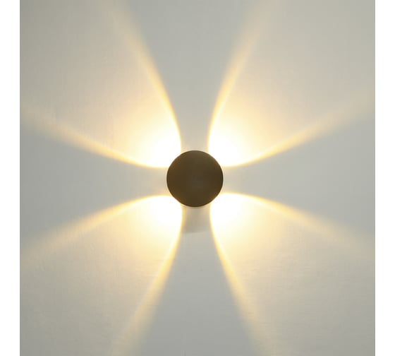 Настенный накладной светильник duwi Nuovo LED, 4Вт, 3000К, IP54, 100х100х50мм, литой алюминий, черный 24329 8