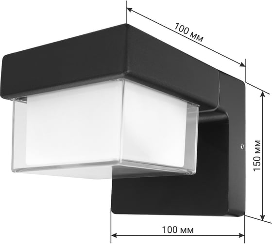 Настенный накладной светильник duwi Nuovo LED, 5Вт, 3000К, IP54, 100х100х150мм, литой алюминий, черный 24351 9