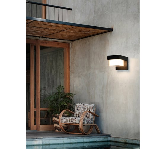 Настенный накладной светильник duwi Nuovo LED, 5Вт, 3000К, IP54, 100х100х150мм, литой алюминий, черный 24351 9