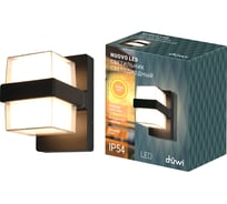 Настенный накладной светильник duwi Nuovo LED, 10Вт, 3000К, IP54, 100х100х170мм, литой алюминий, черный 24352 6