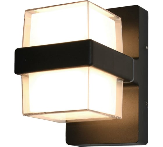 Настенный накладной светильник duwi Nuovo LED, 10Вт, 3000К, IP54, 100х100х170мм, литой алюминий, черный 24352 6