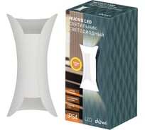 Настенный накладной светильник duwi Nuovo LED, 2 луча, 6Вт, 3000К, IP54, 150х70х60мм, алюминий/стекло, белый 24337 3