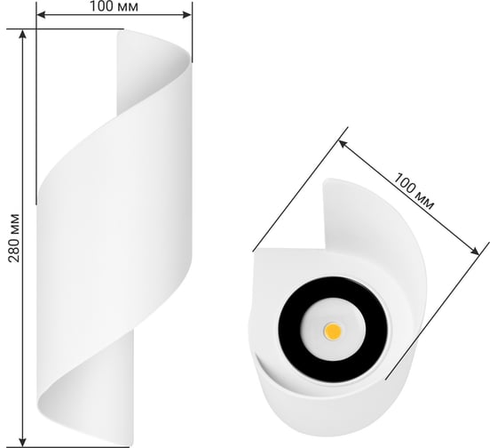 Настенный накладной светильник duwi Nuovo LED, 10Вт, 3000К, IP54, 280х100х100мм, литой алюминий, белый 24332 8