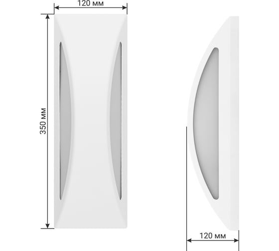 Настенный накладной светильник duwi Nuovo LED, 15Вт, 3000К, IP54, 350х120х80мм, литой алюминий, белый 24336 6