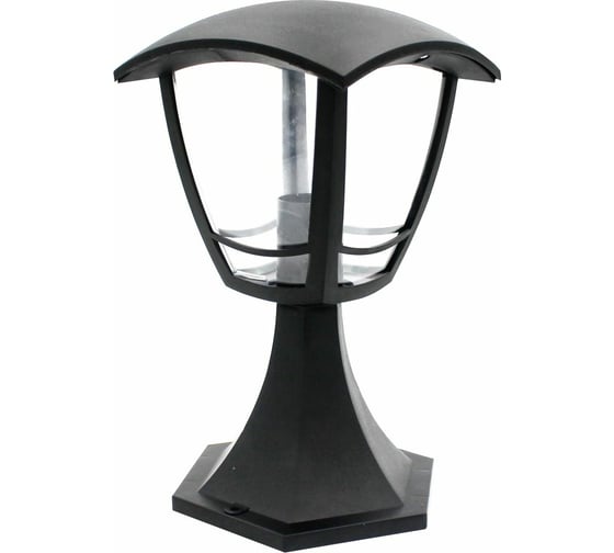 Садово-парковый светильник Camelion PP5204 С02 НТУ 07-60-001 У1 Валенсия черный 4-гранный, пластик, 230В 14575