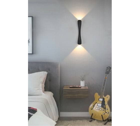 Настенный накладной светильник duwi Nuovo LED, 10Вт, 3000К, IP54, 60х55х365мм, литой алюминий, черный 24327 4