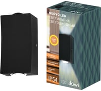 Настенный накладной светильник duwi Nuovo LED, 2Вт, 3000К, IP54, 50х35х100мм, литой алюминий, черный 24349 6