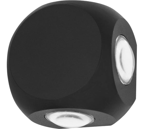 Настенный накладной светильник duwi Nuovo LED, 4Вт, 3000К, IP54, 85х85х55мм, литой алюминий, черный 24372 4