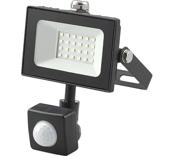Светодиодный прожектор с ИК датчиком General Lighting Systems 20Вт 1550Лм 6500К Холодный белый свет IP65 Черный GTAB-20BT-IP65-6500-IFR 403133 1