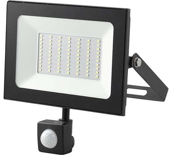 Светодиодный прожектор с ИК датчиком General Lighting Systems 70Вт 5150Лм 6500К Холодный белый свет IP65 Черный GTAB-70BT-IP65-6500-IFR 403136