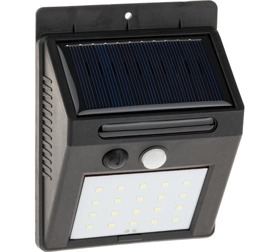 Светодиодный светильник duwi с датчиком движения Solar LED на солнечных батареях, 4Вт, 6500К, 150Лм, IP65, цвет черный 25012 8
