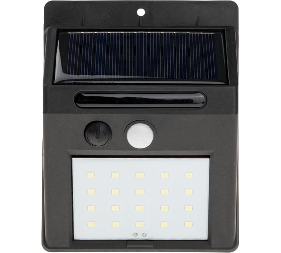 Светодиодный светильник duwi с датчиком движения Solar LED на солнечных батареях, 4Вт, 6500К, 150Лм, IP65, цвет черный 25012 8