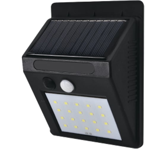 Светодиодный светильник duwi с датчиком движения и освещения Solar LED на солнечных батареях, 5Вт, 6500К, 400Лм, IP65, цвет черный 25013 5