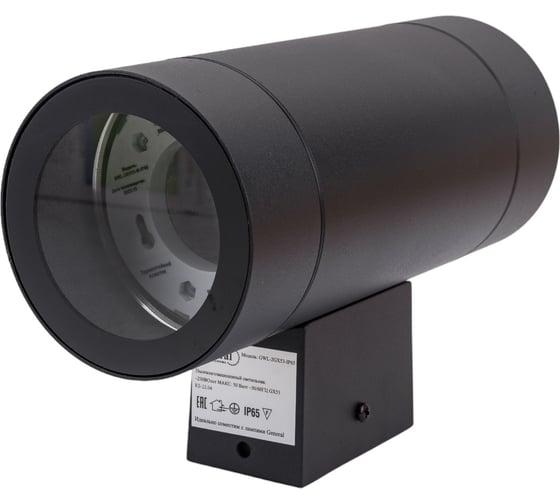 Садово-парковый фасадный светильник General Lighting Systems двойной GX53, 205х140х90мм, металл, черный IP65 GWL-2GX53-M-IP65 661128