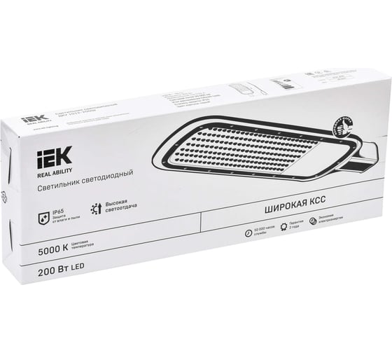 Светильник IEK LED ДКУ 1012-200Ш 5000К, IP65, серый LDKU1-1012-200-5000-K03