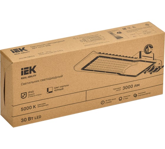 Светильник IEK LED ДКУ 1013-30Д 5000К, IP65 LDKU1-1013-030-5000-K03