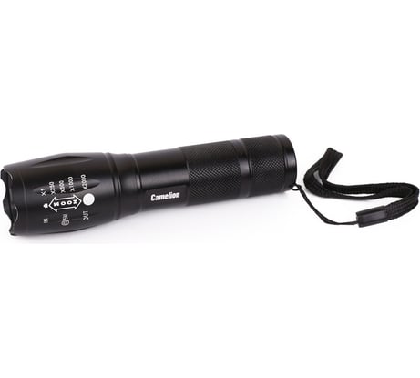 Фонарь Camelion LED51530 черный, LED XML-T6, ZOOM, 5 режимов 3XLR03, алюминий, откр. блистер 14536