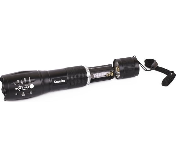 Фонарь Camelion LED51530 черный, LED XML-T6, ZOOM, 5 режимов 3XLR03, алюминий, откр. блистер 14536