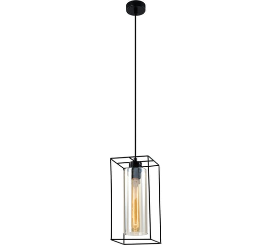 Подвесной потолочный светильник Rivoli Luna 5148201 1xЕ27, 40 Вт, черный, лофт, кантри Б0054978 1