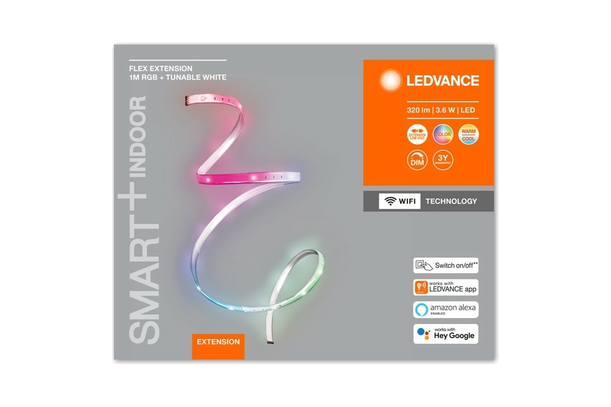 Светодиодная диммируемая лента LEDVANCE SMART WIFI FLEX 1M EXT RGBTW ...