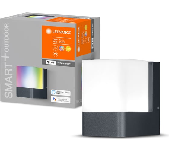 Умный уличный светильник LEDVANCE SMART OUTD WIFI CUBE WALL RGBW DG LEDV 4058075478114 1