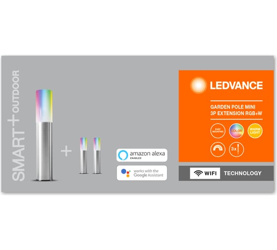 Умный уличный светильник LEDVANCE SMART WIFI GARDPOLE MINI RGBW 3PEXTLEDV 4058075478237